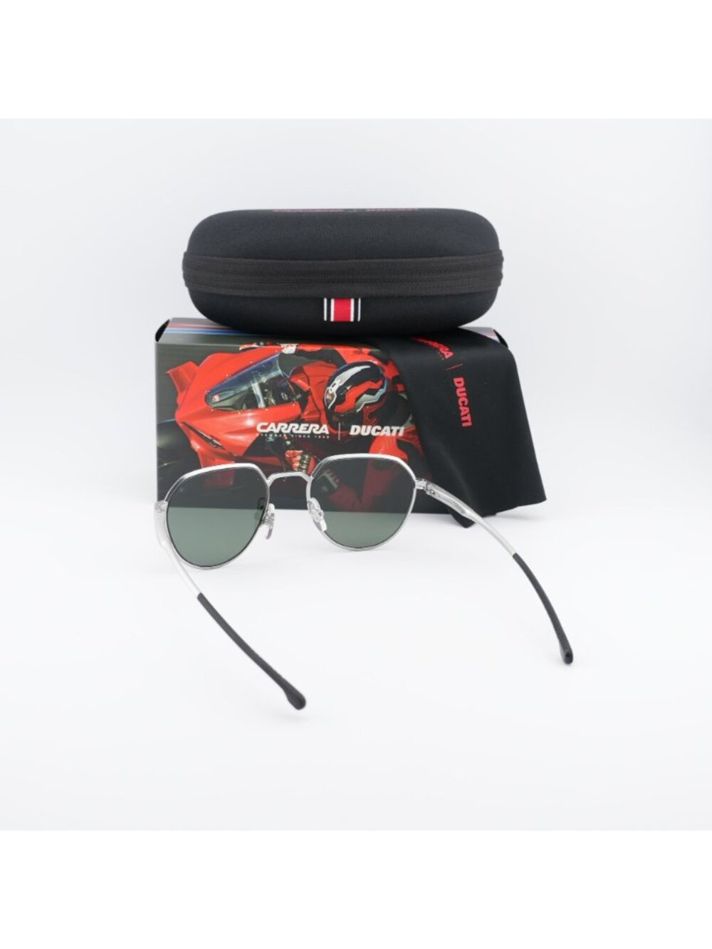 Carrera Ducati CARDUC 036/S 0CTL UC Geometric Sunglasses - Palladium / Grey - Picture 5 of 11